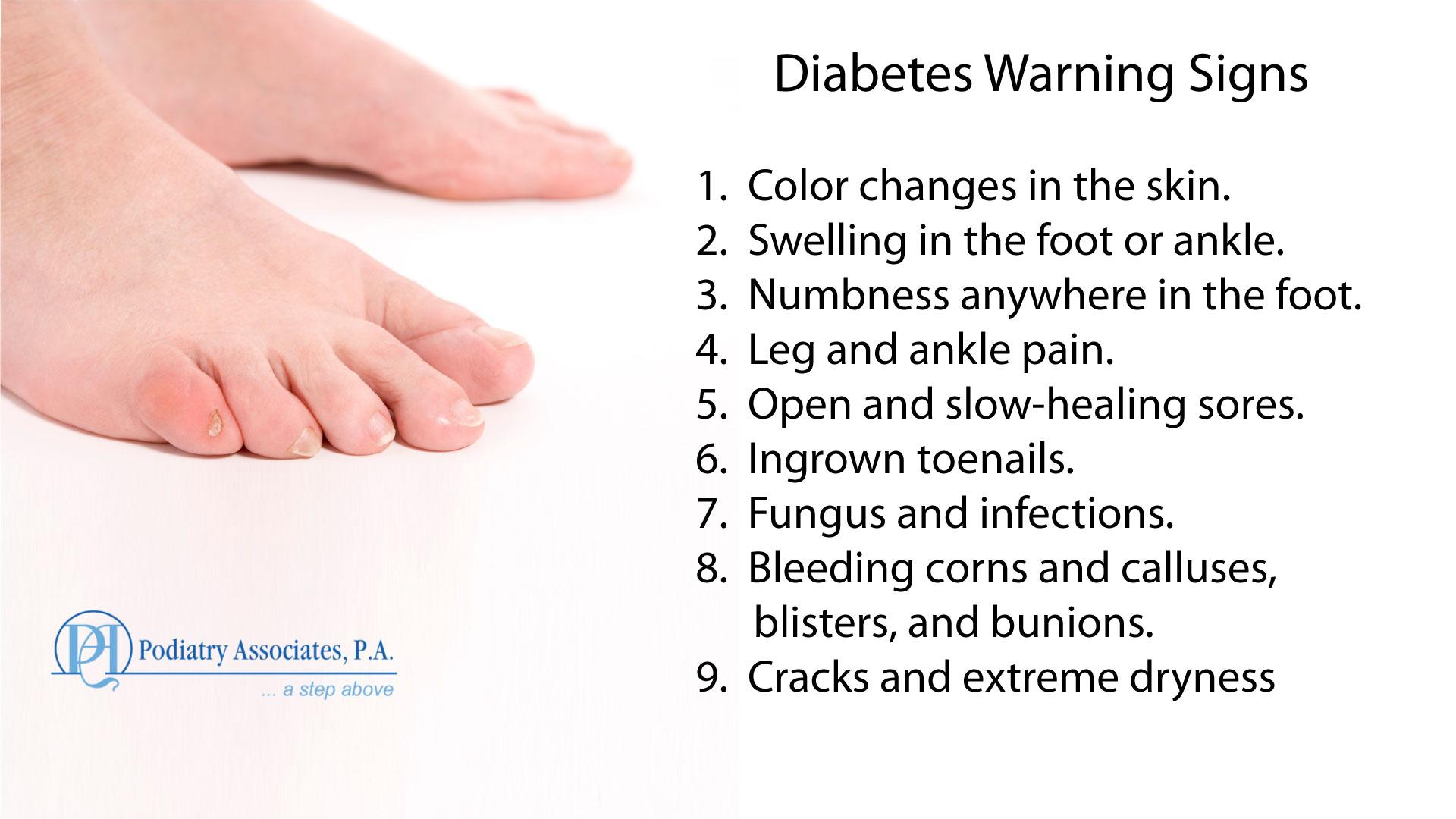 diabetic foot early symptoms